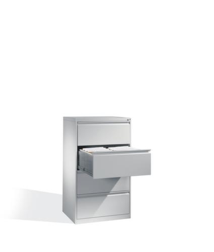 C+P Hängeregistraturschrank, 4 Auszüge, RAL7035 Lichtgrau/RAL7035 Lichtgrau