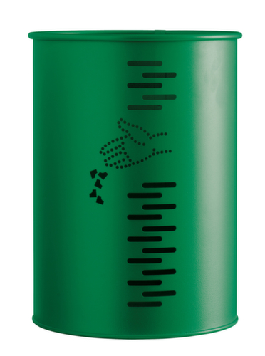 Papierkorb Pivo mit Lochmuster, 22 l, grün