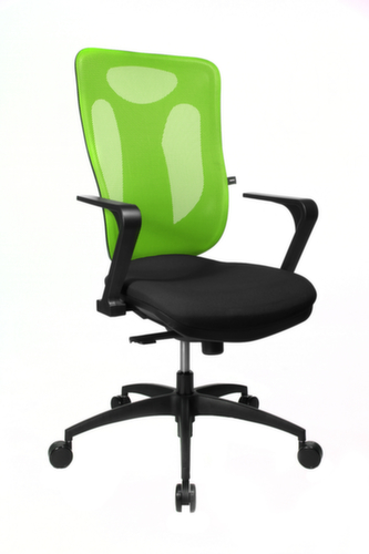 Topstar Bürodrehstuhl Net Pro 100 mit Punktsynchronmechanik, Netzrückenlehne, schwarz