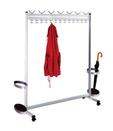 Fahrbare Reihengarderobe Multiline aus Aluminium