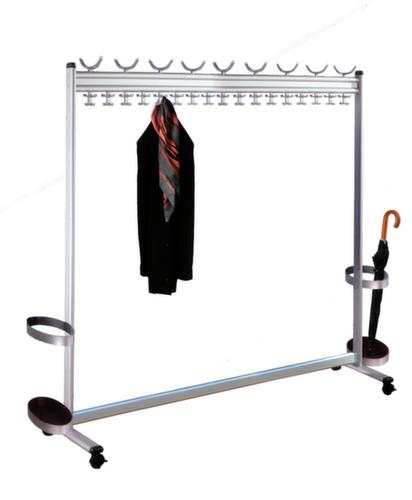 Fahrbare Reihengarderobe Multiline aus Aluminium