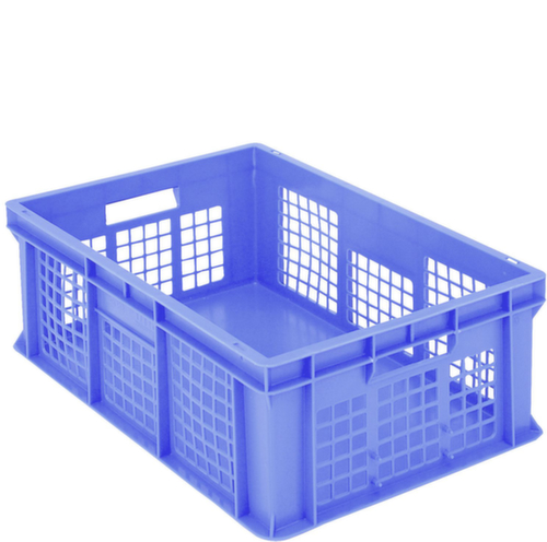 BITO Euronorm-Stapelbehälter Wände durchbrochen, blau, Inhalt 42 l