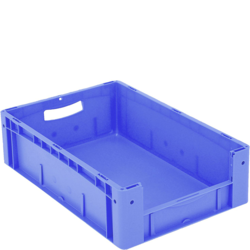 BITO Euronorm-Sichtlagerbehälter mit Eingrifföffnung, blau, HxLxB 170x600x400 mm