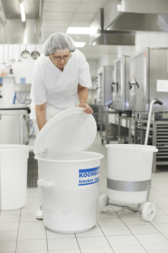 Tonne lebensmittelgeeignet, naturweiss, 50 l, rund