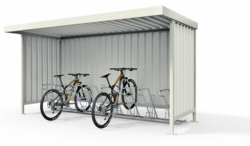 WSM Überdachung Leipzig mit 3 Wänden, Grundfeld, Breite x Tiefe 4300 x 2200 mm