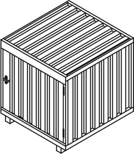 Gasflaschen-Depot mit aufklappbarem Dach