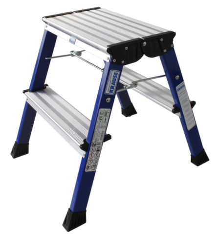 Krause Rollklapptritt Monto® Rolly®, Aluminium, blau