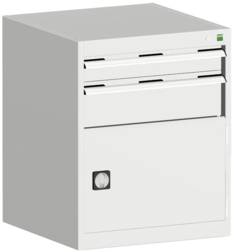 bott Schubladenschrank cubio Grundfläche 650x525 mm, 2 Schublade(n), RAL7035 Lichtgrau/RAL7035 Lichtgrau
