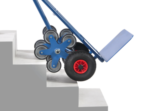fetra 5-Stern-Treppenkarre, Traglast 200 kg, Schaufelbreite 480 mm, Luft-Bereifung