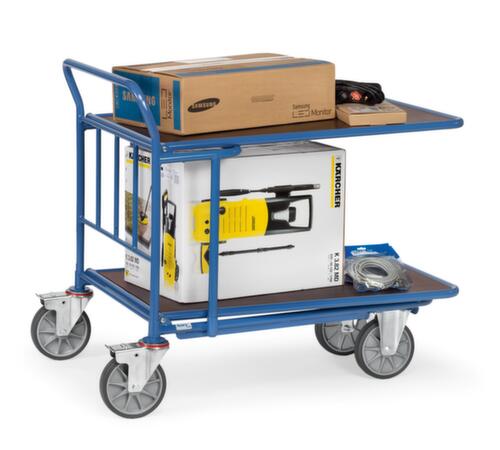 fetra Raumsparwagen mit 2 rutschfesten Etagen, Traglast 500 kg, Ladefläche 1000 x 600 mm