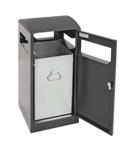 Abfallbehälter mit farbiger Haube, 40 l, RAL7016 Anthrazitgrau