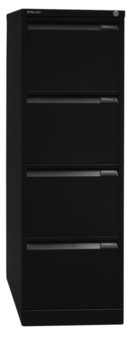 Bisley Hängeregistraturschrank, 4 Auszüge, schwarz/schwarz