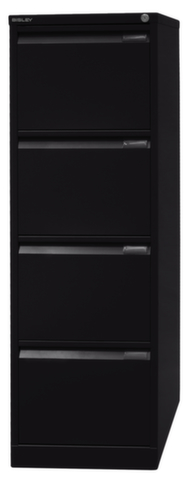 Bisley Hängeregistraturschrank, 4 Auszüge, schwarz/schwarz