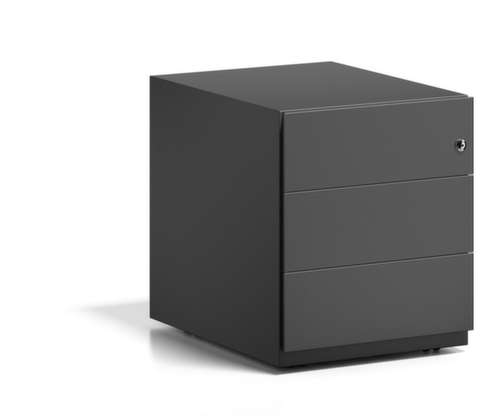 Bisley Rollcontainer Note, 3 Schublade(n), schwarz/schwarz