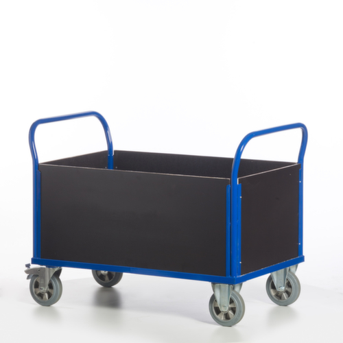 Rollcart Vierwandwagen mit rutschsicherer Ladefläche, Traglast 1200 kg, Ladefläche 1200 x 770 mm