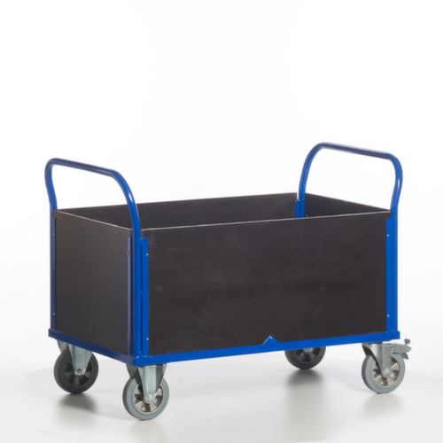 Rollcart Vierwandwagen mit rutschsicherer Ladefläche, Traglast 1200 kg, Ladefläche 1200 x 770 mm