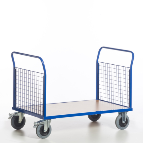 Rollcart Gitter-Doppelstirnwandwagen, Traglast 500 kg, Ladefläche 1200 x 800 mm