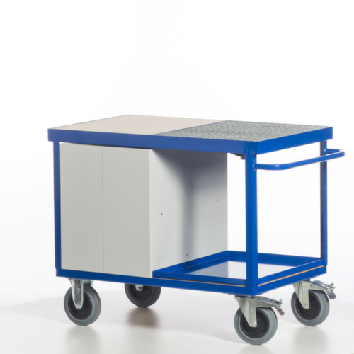 Rollcart Umwelt-Werkstattwagen mit öldichter Wanne und Gitterrost, Traglast 600 kg, Ladefläche 1150 x 700 mm