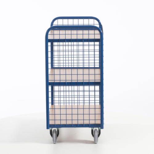 Rollcart Bürowagen mit 3 Gitterwänden, Traglast 150 kg, 3 Etagen
