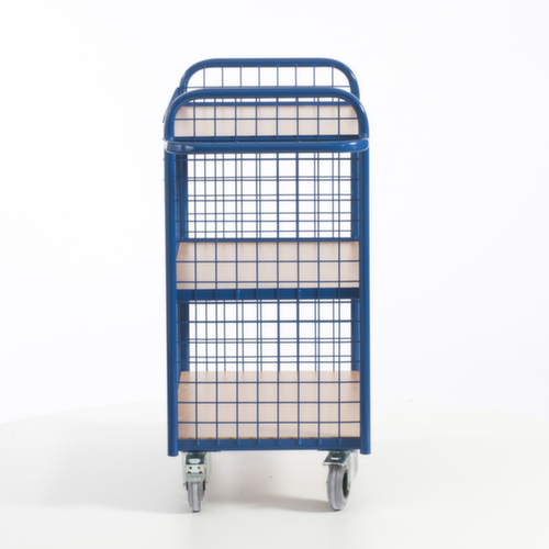 Rollcart Bürowagen mit 3 Gitterwänden, Traglast 150 kg, 3 Etagen