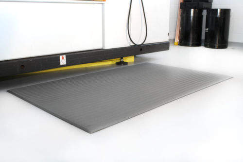 Arbeitsplatz-Bodenbelag Orthomat Ribbed Meterware, Breite 600 mm