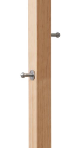 Paperflow Garderobenständer easyCloth aus Holz, mit 6/2 Haken, natur/blau