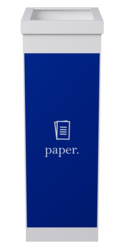 Paperflow Wertstoffsammler aus Polystyrol, 60 l, blau/weiß
