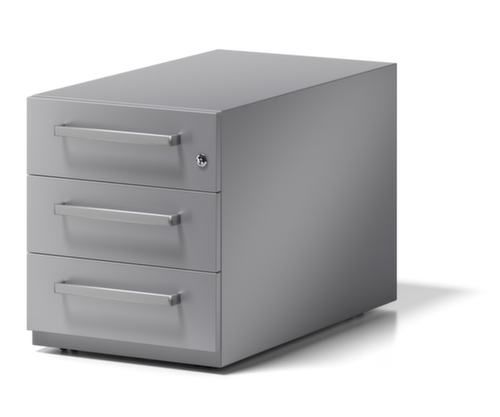 Bisley Rollcontainer Note, 3 Schublade(n), silber/silber