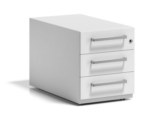 Bisley Rollcontainer Note, 3 Schublade(n), verkehrsweiß/verkehrsweiß