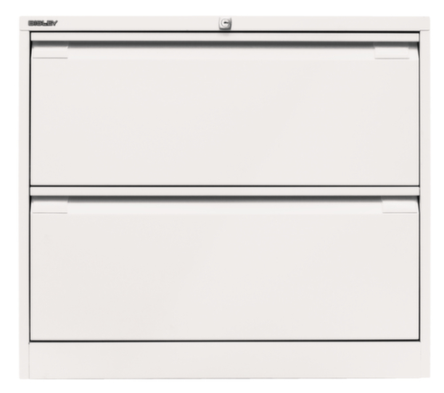 Bisley Hängeregistraturschrank, 2 Auszüge, verkehrsweiß/verkehrsweiß