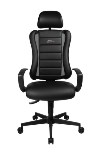 Topstar Bürodrehstuhl Sitness Racer RS mit AL "Q3" + KS mit Kopfstütze, schwarz