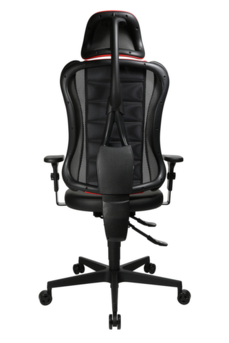 Topstar Bürodrehstuhl Sitness Racer RS mit AL "P4" + KS mit Kopfstütze, schwarz/rot