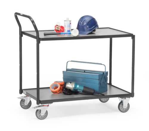 fetra Tischwagen GREY EDITION 1000x600 mm, Traglast 300 kg, 2 Etagen