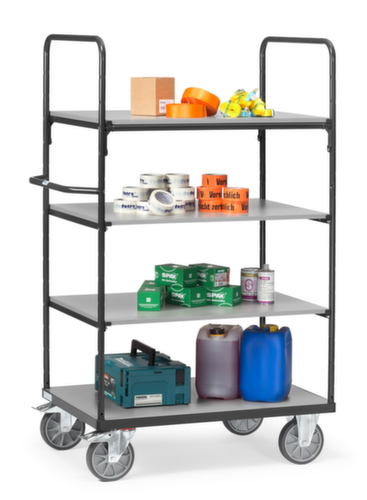 fetra Etagenwagen GREY EDITION, Traglast 600 kg, 4 Etagen