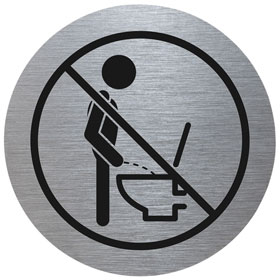 Rundes Türschild Tello, "Bitte setzen"