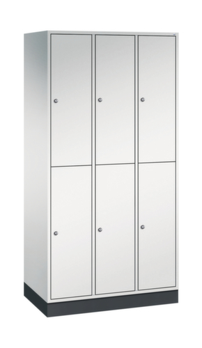 C+P Doppelstöckiger Garderobenschrank Intro, Abteilbreite 260 mm