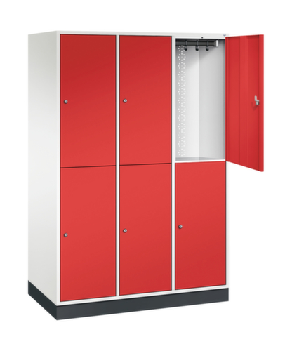 C+P Doppelstöckiger Großraum-Garderobenschrank Intro, Abteilbreite 360 mm