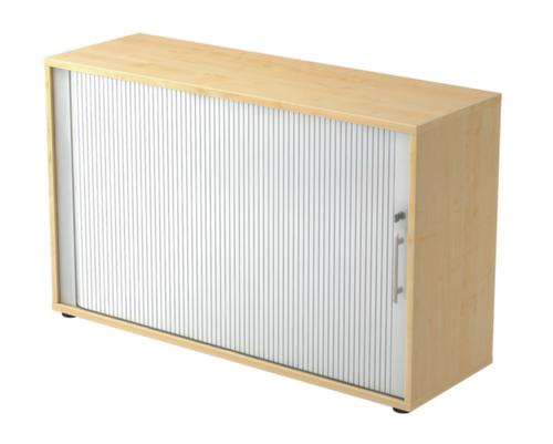 Querrollladenschrank Sina, 2 Ordnerhöhen, Ahorn/silber