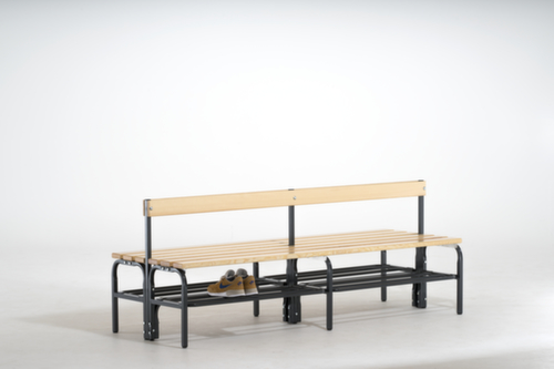 Sypro Umkleidebank mit Holzleisten