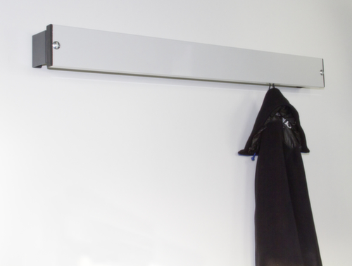 Sypro Hakenleiste, mit Mantelhaken, RAL9006 Weißaluminium/RAL7016 Anthrazitgrau