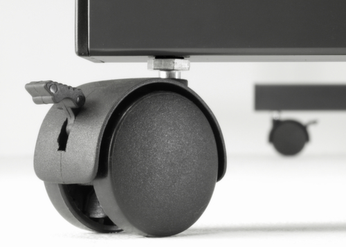 Sypro Fahrbare Reihengarderobe, RAL7016 Anthrazitgrau