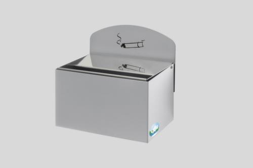 Wandascher mit Rückwandschild, silber