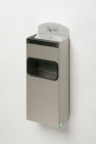 Kombiascher mit Rückwandschild, silber