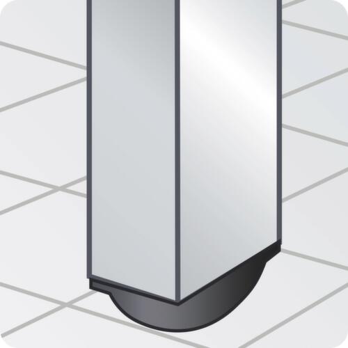 C+P Umkleidebank schwarzgrau mit Haken und Holzleisten