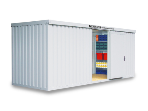 Säbu Isolierter Materialcontainer FLADAFI® IC 1600 mit Fußboden fertig montiert