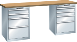 LISTA Werkbank, 9 Schubladen
