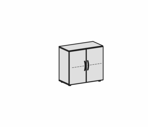 Gera Flügeltürenschrank Milano, 2 Ordnerhöhen, weiß/weiß