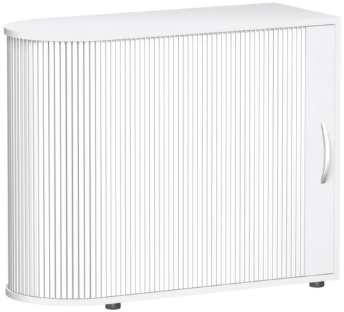 Gera Querrollladenschrank Milano, 2 Ordnerhöhen, weiß/silber