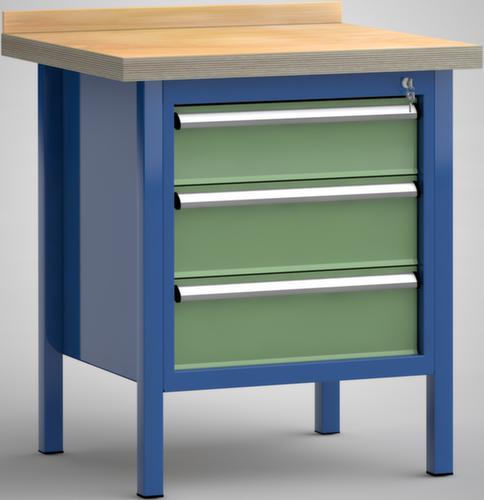 KLW Lutz Werkbank mit Multiplexplatte, 3 Schubladen