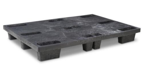 Stapelpalette mit 9 Füßen, PE-Regenerat, Länge x Breite 1200 x 800 mm